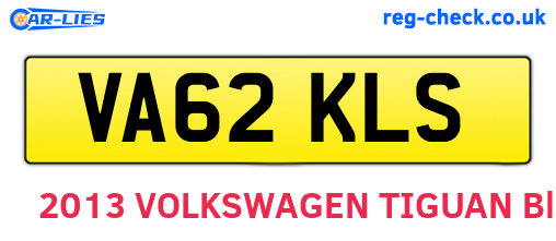 VA62KLS are the vehicle registration plates.