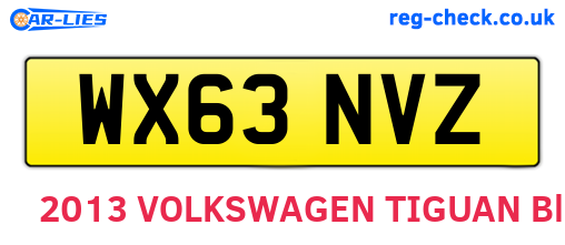 WX63NVZ are the vehicle registration plates.