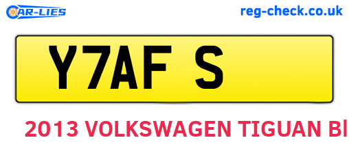 Y7AFS are the vehicle registration plates.