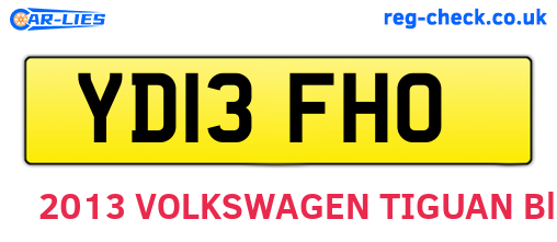 YD13FHO are the vehicle registration plates.