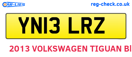 YN13LRZ are the vehicle registration plates.