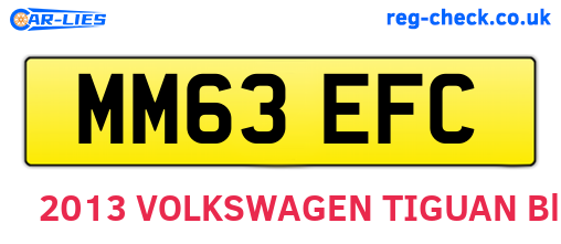 MM63EFC are the vehicle registration plates.