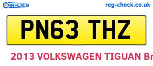PN63THZ are the vehicle registration plates.