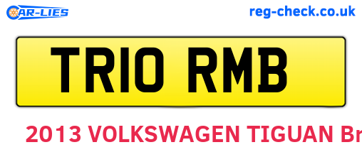 TR10RMB are the vehicle registration plates.