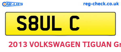 S8ULC are the vehicle registration plates.