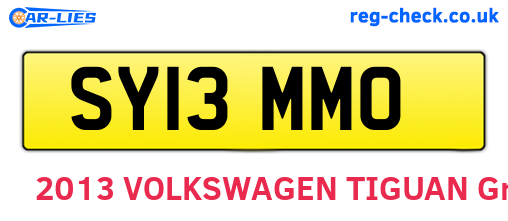SY13MMO are the vehicle registration plates.