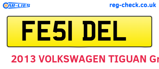 FE51DEL are the vehicle registration plates.