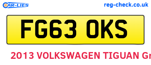 FG63OKS are the vehicle registration plates.