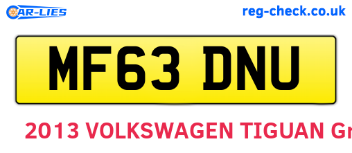 MF63DNU are the vehicle registration plates.