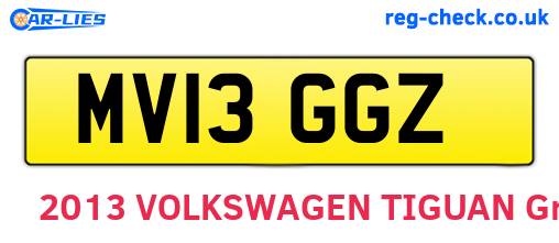 MV13GGZ are the vehicle registration plates.