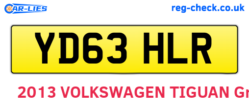 YD63HLR are the vehicle registration plates.