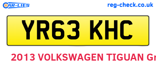 YR63KHC are the vehicle registration plates.
