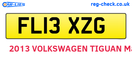 FL13XZG are the vehicle registration plates.