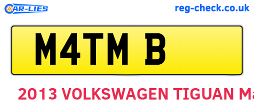 M4TMB are the vehicle registration plates.