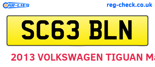 SC63BLN are the vehicle registration plates.