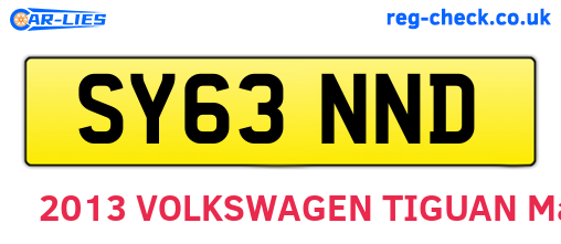 SY63NND are the vehicle registration plates.