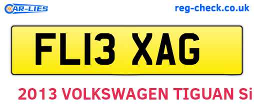 FL13XAG are the vehicle registration plates.