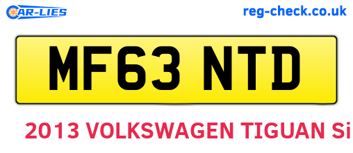 MF63NTD are the vehicle registration plates.