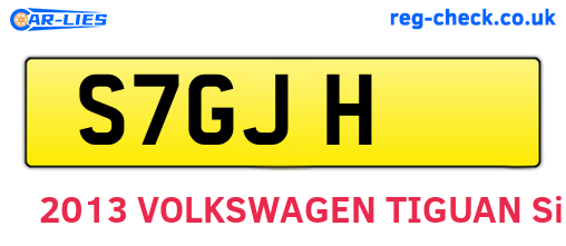 S7GJH are the vehicle registration plates.