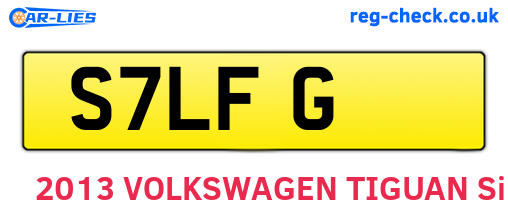 S7LFG are the vehicle registration plates.