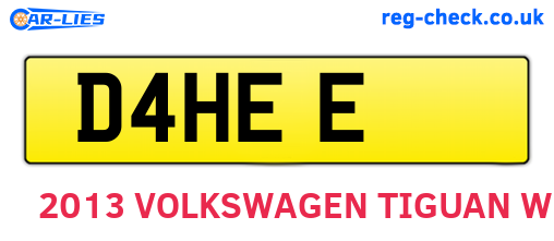 D4HEE are the vehicle registration plates.