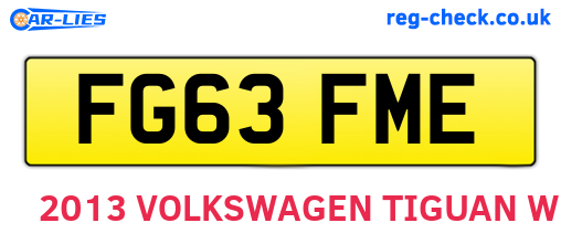 FG63FME are the vehicle registration plates.
