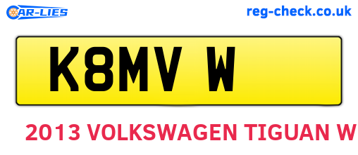 K8MVW are the vehicle registration plates.