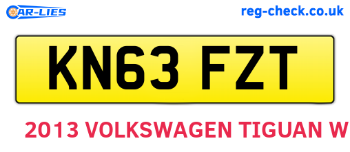 KN63FZT are the vehicle registration plates.