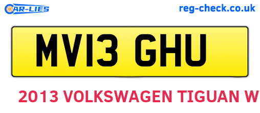 MV13GHU are the vehicle registration plates.