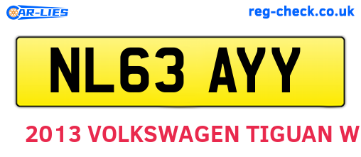 NL63AYY are the vehicle registration plates.