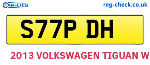 S77PDH are the vehicle registration plates.