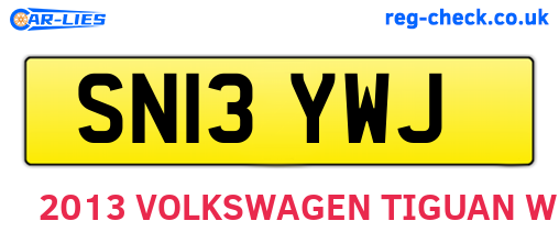 SN13YWJ are the vehicle registration plates.