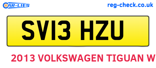SV13HZU are the vehicle registration plates.