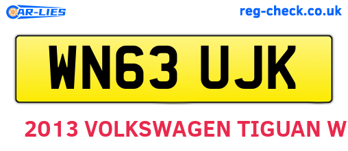 WN63UJK are the vehicle registration plates.