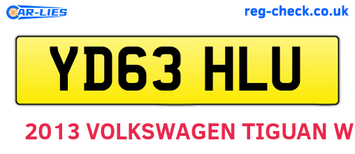 YD63HLU are the vehicle registration plates.