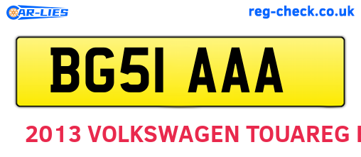 BG51AAA are the vehicle registration plates.
