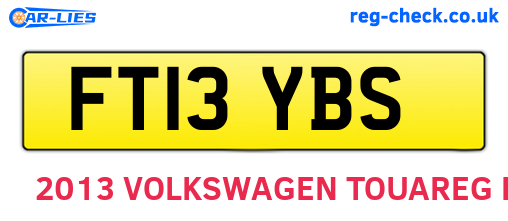 FT13YBS are the vehicle registration plates.