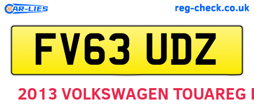 FV63UDZ are the vehicle registration plates.