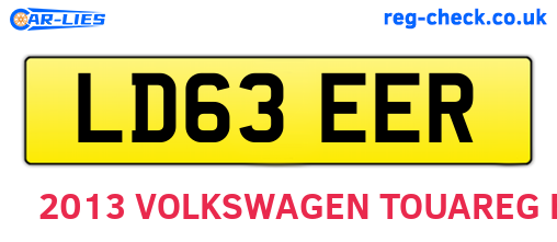 LD63EER are the vehicle registration plates.