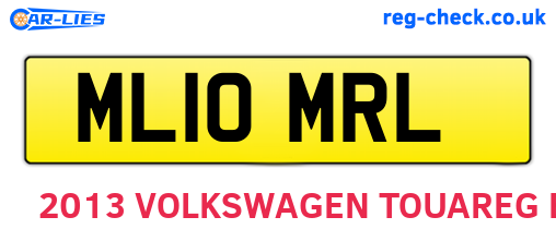 ML10MRL are the vehicle registration plates.