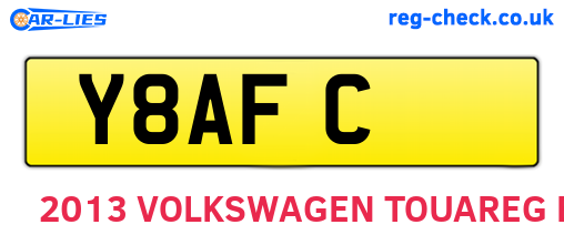 Y8AFC are the vehicle registration plates.