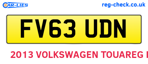 FV63UDN are the vehicle registration plates.