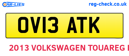 OV13ATK are the vehicle registration plates.