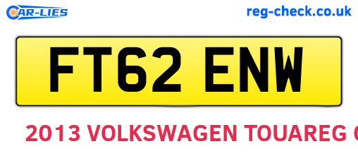 FT62ENW are the vehicle registration plates.