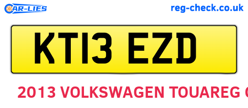KT13EZD are the vehicle registration plates.
