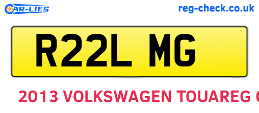 R22LMG are the vehicle registration plates.