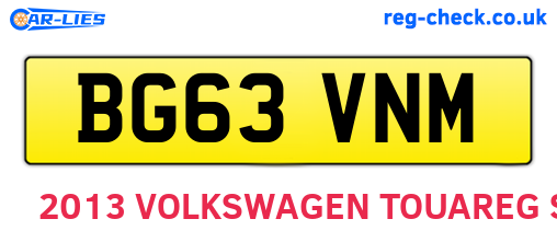 BG63VNM are the vehicle registration plates.
