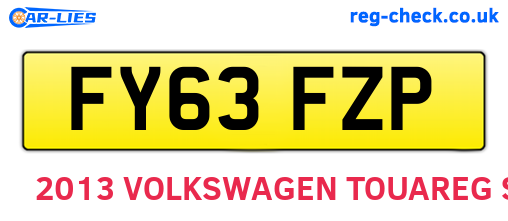 FY63FZP are the vehicle registration plates.