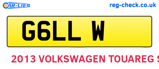 G6LLW are the vehicle registration plates.