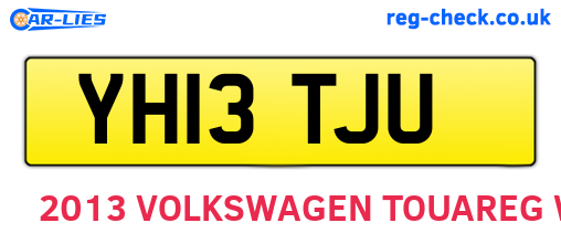 YH13TJU are the vehicle registration plates.